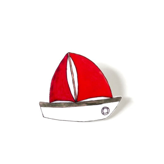 Sailboat brooch - Summer pin badge - Pretty gift for her