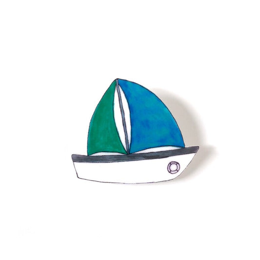 Sailboat brooch - Summer accessories - Pretty gift for her