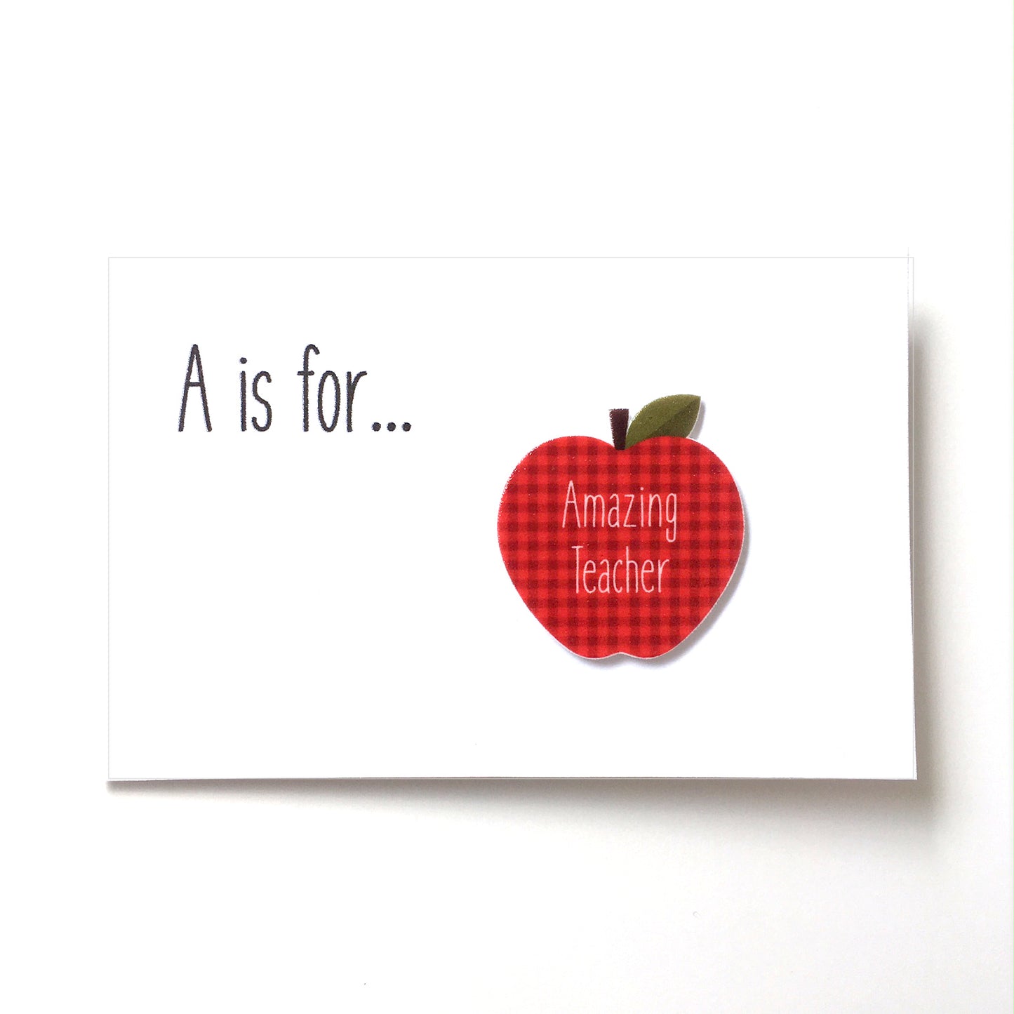 Amazing teacher lanyard pin - A is for apple
