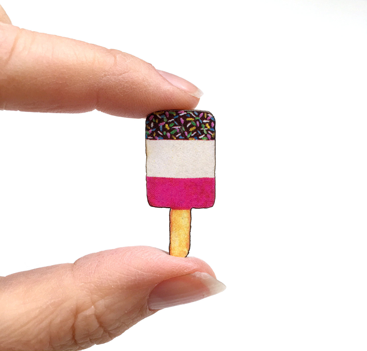 Fab lolly ice cream wooden pin - Great teen gift