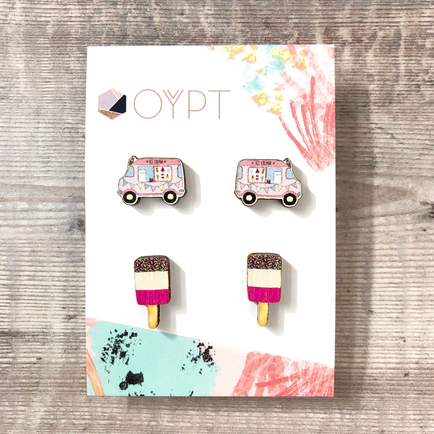 Ice cream stud earring set - choose your own flavours!