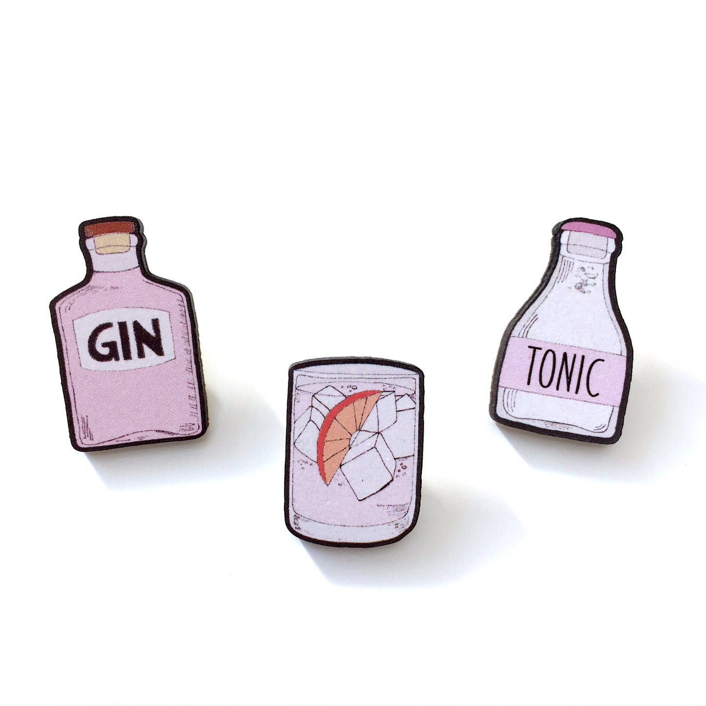 Gin lover gift - Set of 3 pins