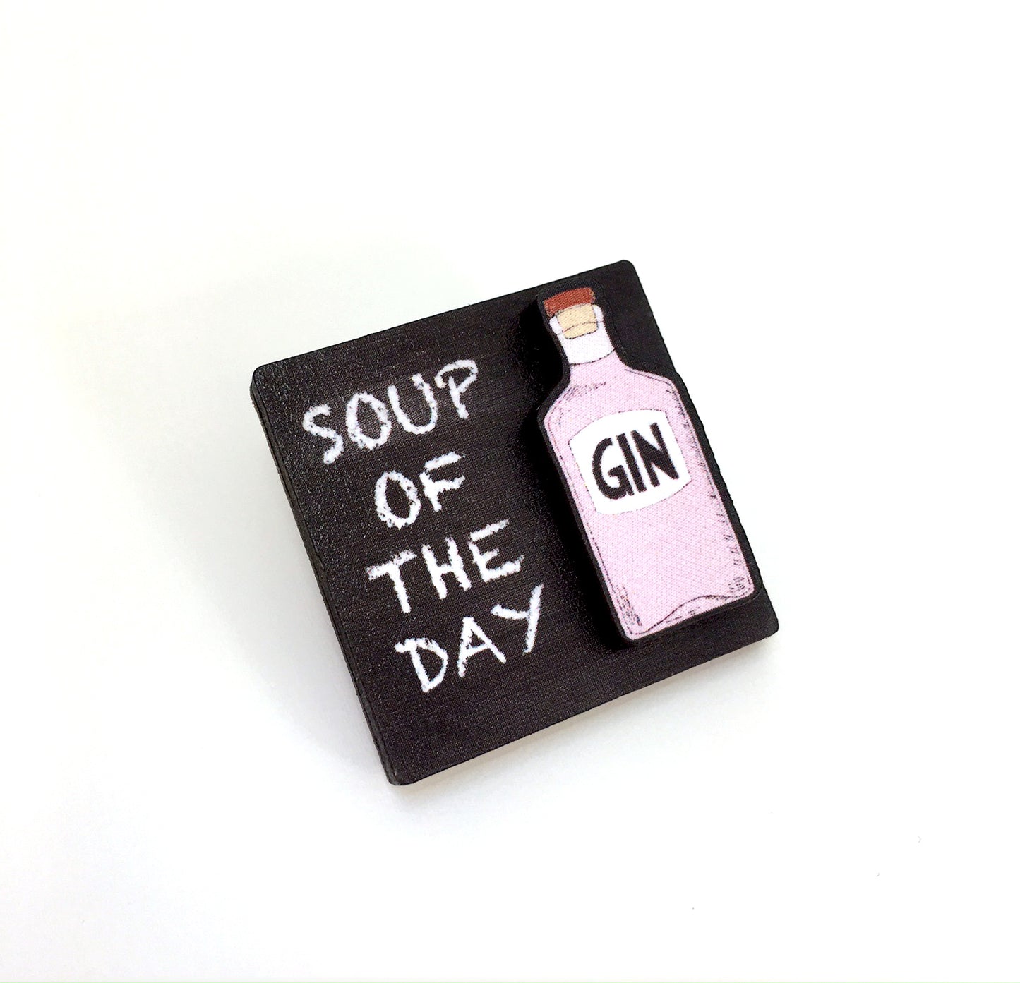 Quirky gin brooch - Gin lover gift