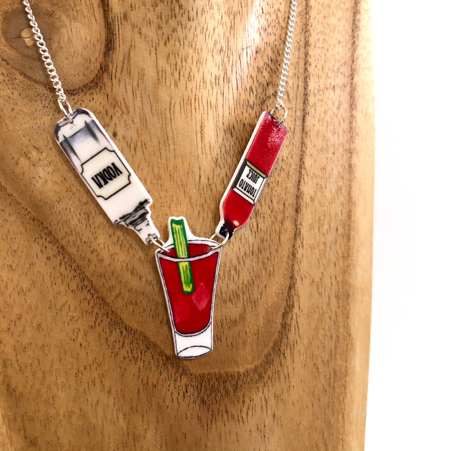 Bloody Mary cocktail statement necklace