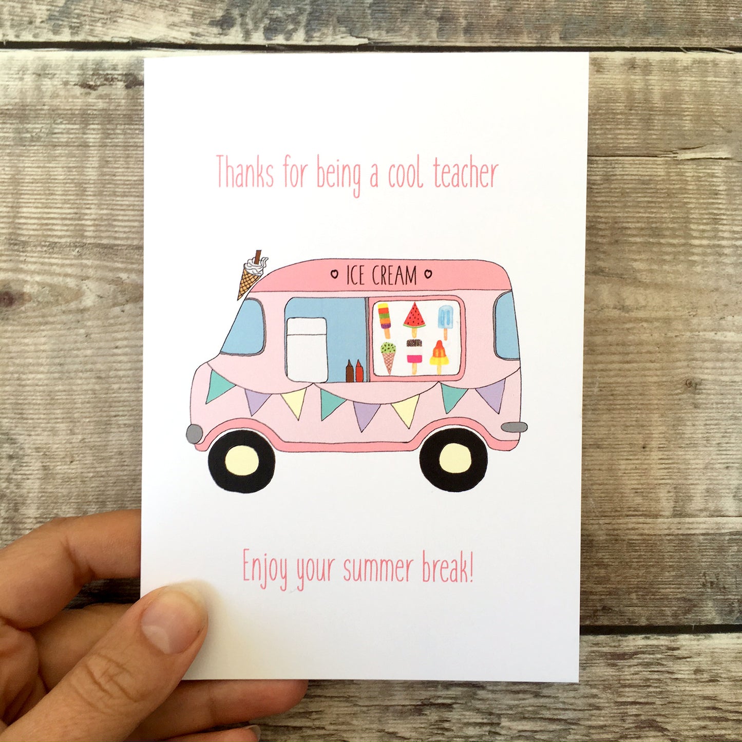 Cool teacher card - Thank you card for teaching staff - End of term gift