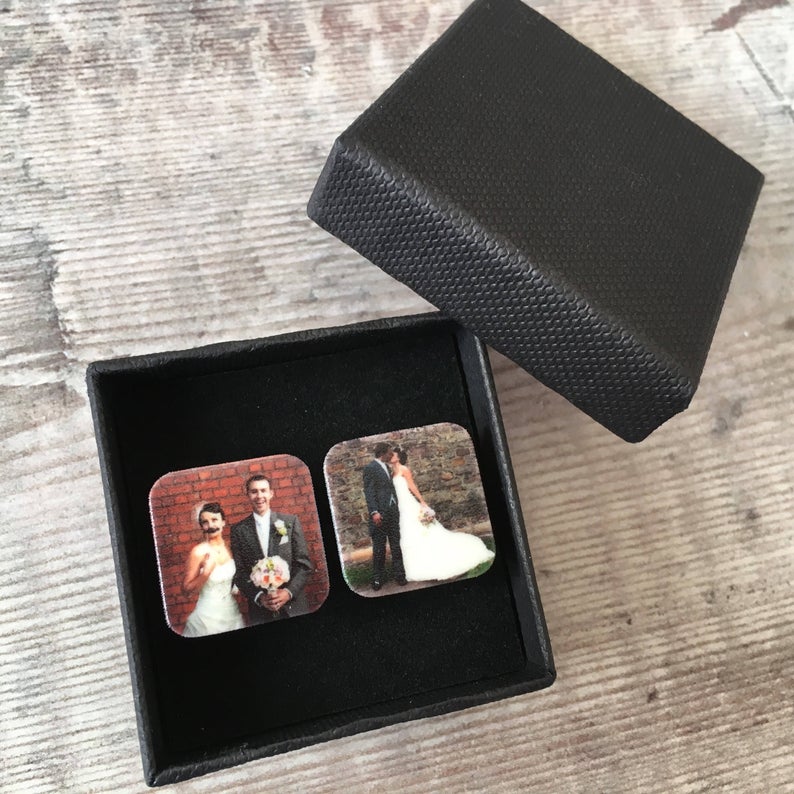 Personalised custom photo cuff links keepsake gift