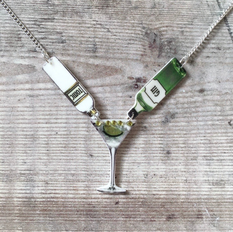 Gin and tonic statement necklace