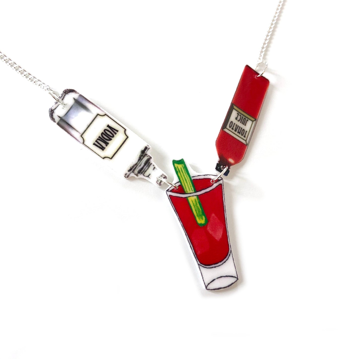 Bloody Mary cocktail statement necklace