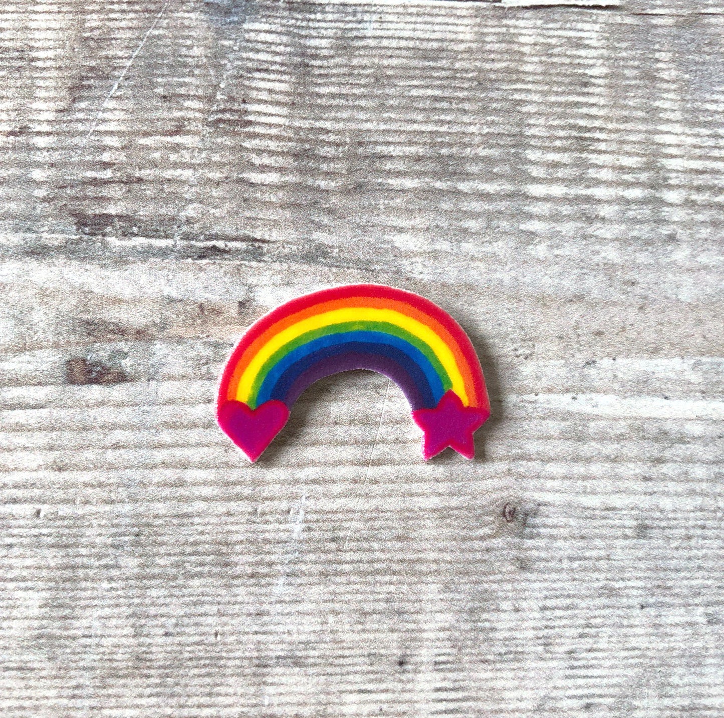 Rainbow mini pin badge - Rainbow stripes - Letterbox gift