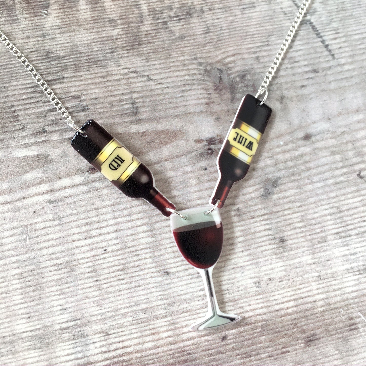 Red wine necklace - Wine lover gift