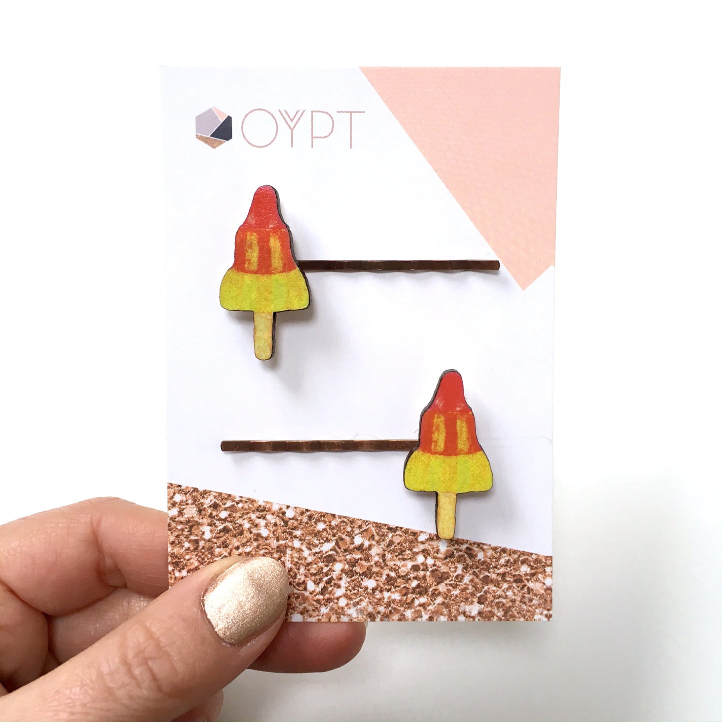 Rocket ice lolly hair pins - Quirky gift for her
